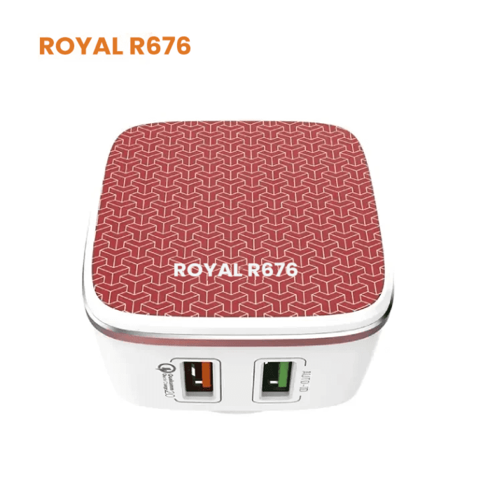 ROYAL R676 A2405Q Qualcomm Quick Charger With Cable Type C