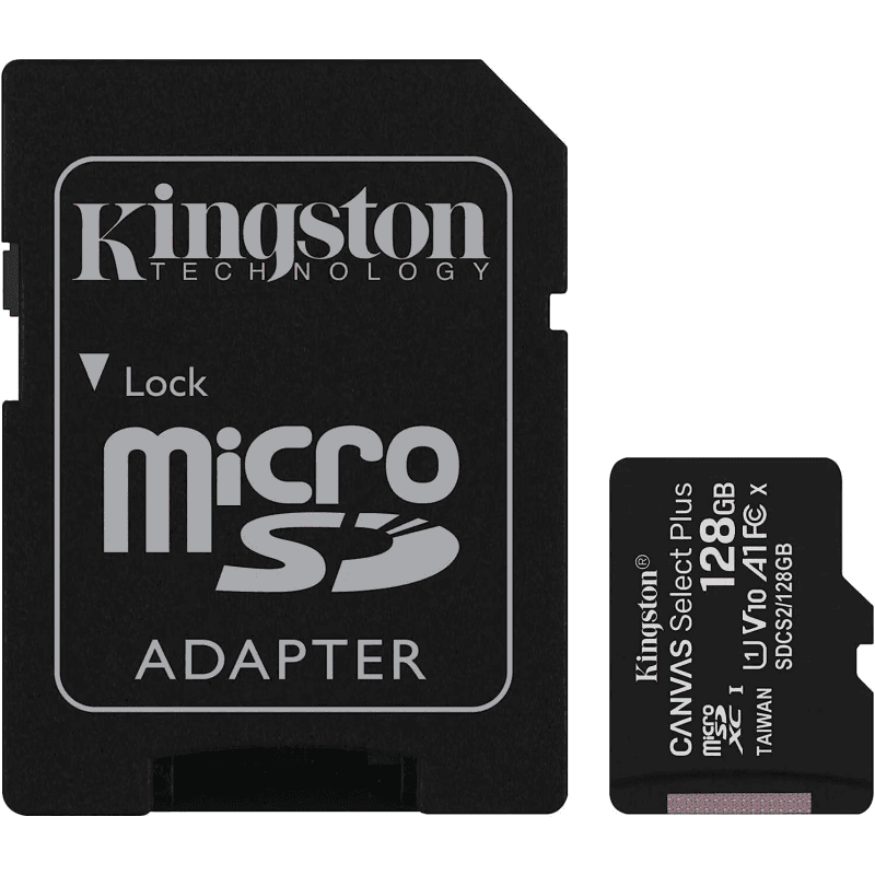 Carte mémoire Kingston Canvas Select Plus 128Go MicroSDHC (SDCS2/128GB)
