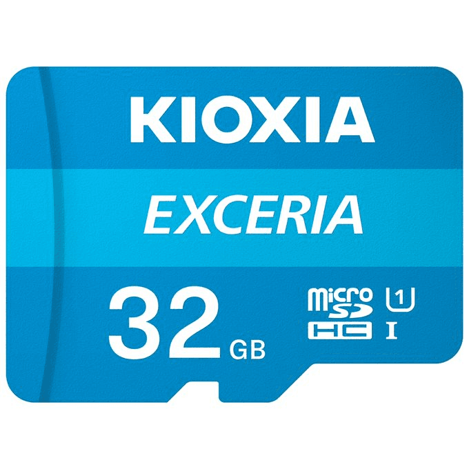 Carte mémoire KIOXIA EXCERIA microSDHC UHS-I 32GB avec adaptateur SD