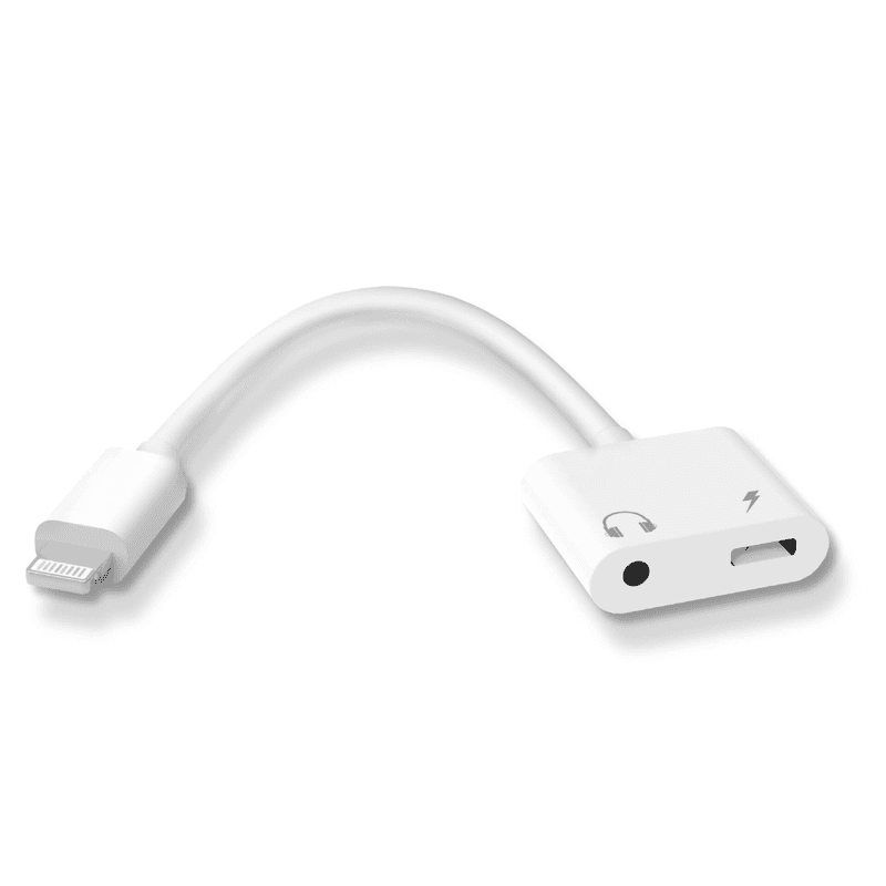 2in1 Lightning to 3.5mm Adapter, MFi Certified Fast Charge & Audio Dongle