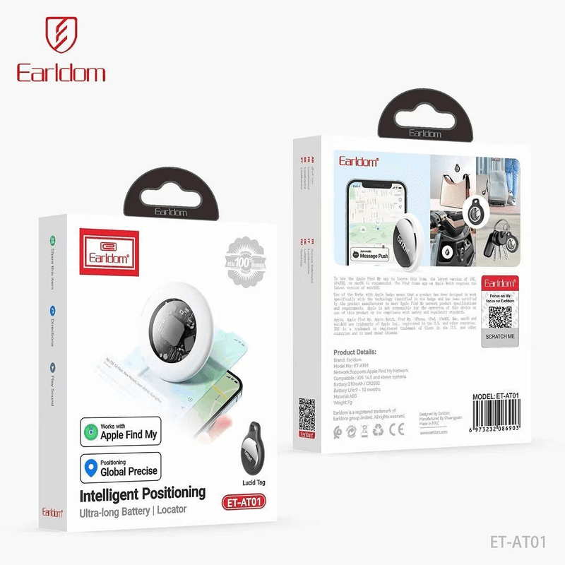 Localisateur intelligent Earldom ET-AT01 compatible Apple Find My