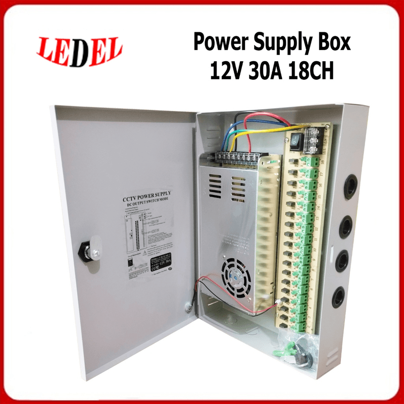 BOITE D'ALIMENTATION TTLINK CCTV POWER SUPPLY 12V 30A 18CH TT-PS-12V30A18CH