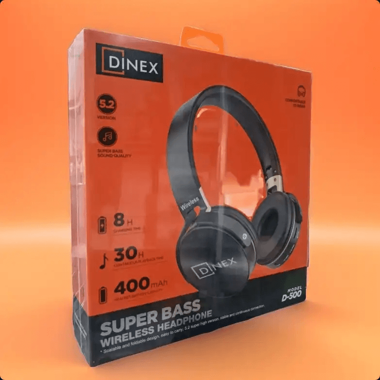 Casque Bluetooth DINEX D-500 - Sans Fil - Noir