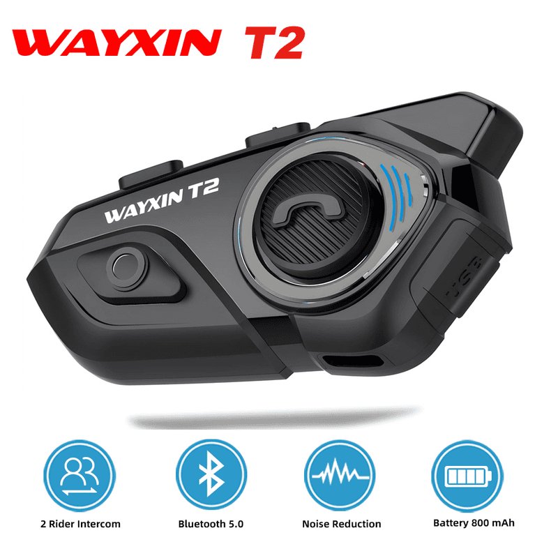 Emetteur récepteur Bluetooth WAYXIN T2 pour moto