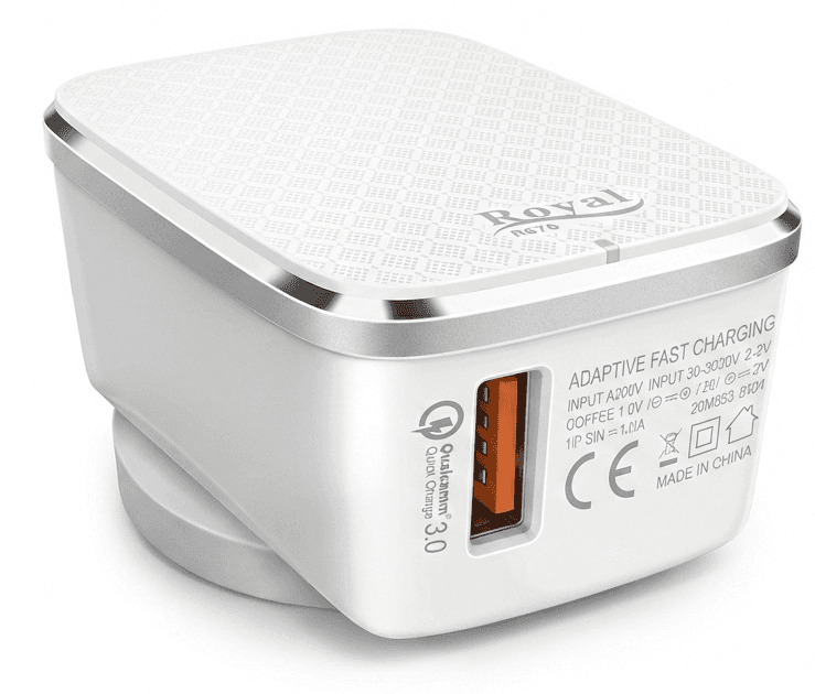 Chargeur Rapide Royal R676 avec Technologie Qualcomm 3.0 A1204Q