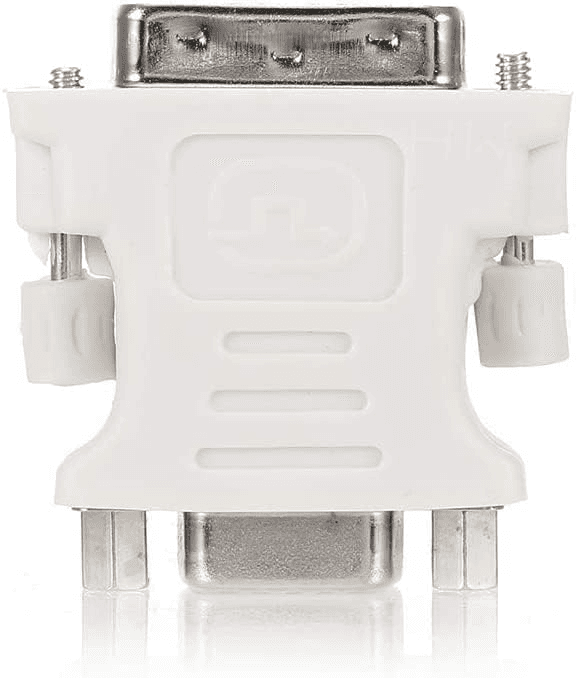 White DVI 24 1 pin Male to VGA 15 pin Female Converter Adapter