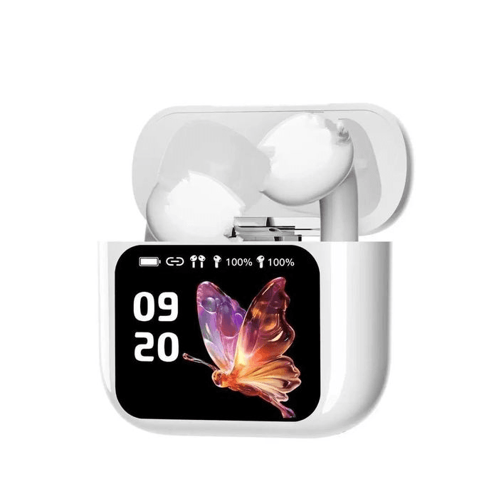 Rpods Pro 4 Smart Screen Wireless Earbuds The Future of Audio White