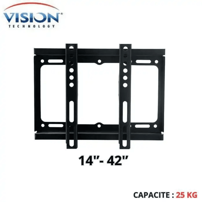 Support TV pour téléviseur Mural 14 à 42" FIXE 25KG MAX VB-101
