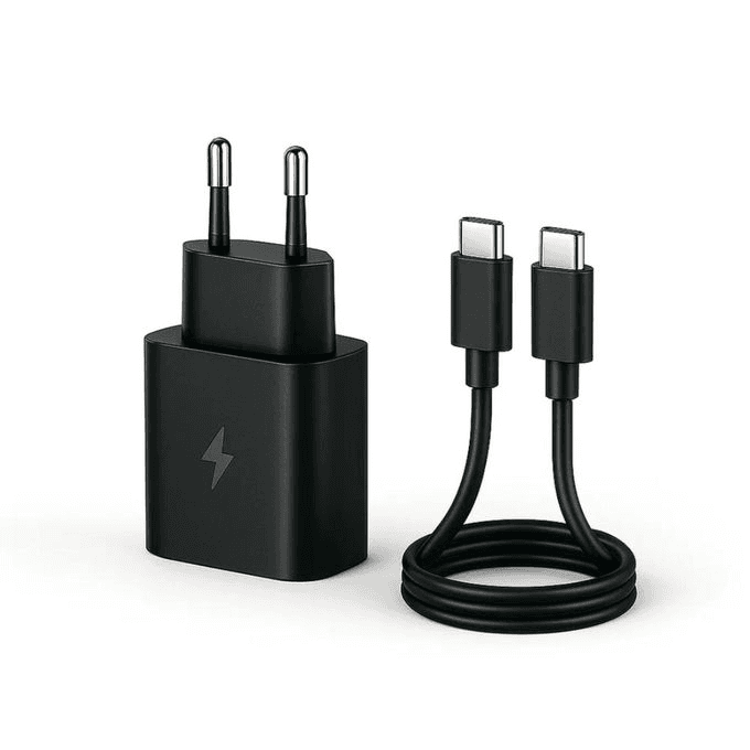 25W PD (Power Delivery) fast charger adapter usb type-c to type-c cable