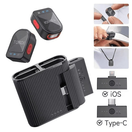 TOKQI H01, a 2-in-1 wireless magnetic lavalier microphone system