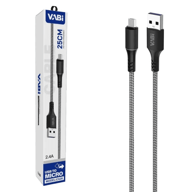 VABi USB to Micro-USB braided charging cable (Model: CA28)
