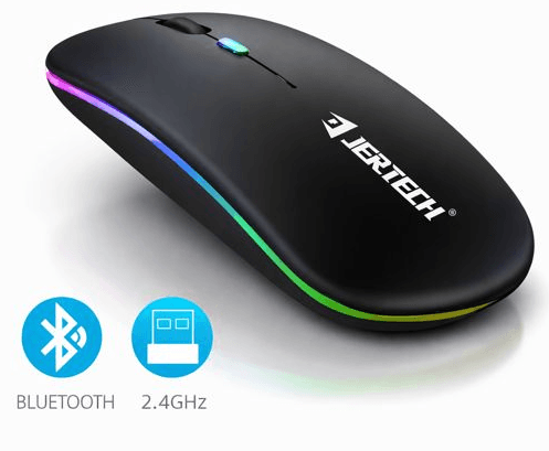 JERTECH KRAIT X1 Souris Sans Fil Rechargeable Bluetooth RGB Type-C