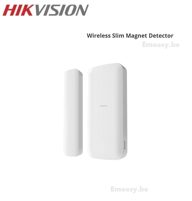 Hikvision DS-PDMCS-EG2-WE Alarme Détecteur Ouverture Contact mince sans fil