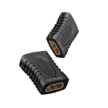 HDMI Coupler HDMI Female to Female Adapter HDTV 2.0 Extender for HDTV Cables HDTV Connector Compatible with Laptop Personal Computer PC Monitor TV (Black)