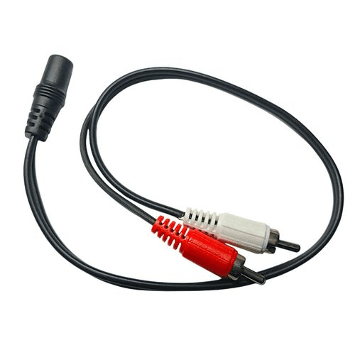 Audio splitter cable 3.5mm female jack to 2 RCA male