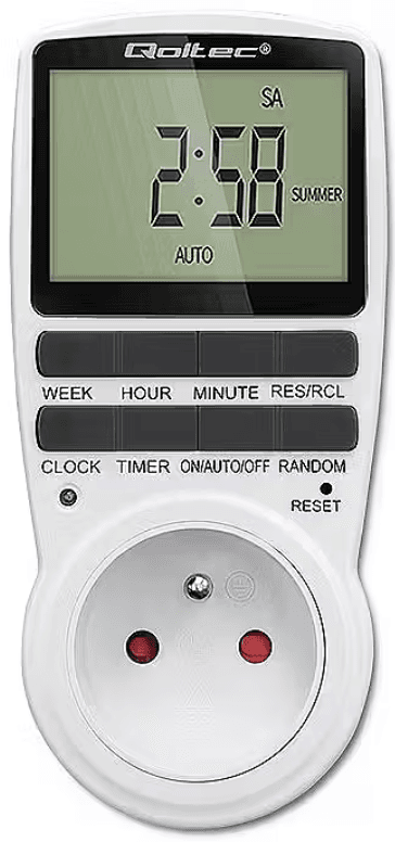 Qoltec Programmateur Digital Minuterie Electronique Programmable
