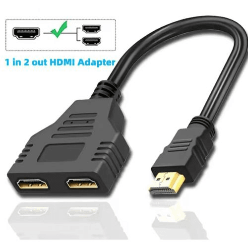 Cable adaptateur séparateur HDMI 1 mâle vers double HDMI